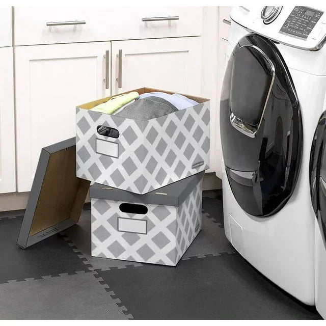 Bankers Box 3-Count Decorative, Letter/Legal File Box, Grey, Diamond Design with Grey Lid - Amado Deals - wholesale and distributors with free shipping in United States Bankers Box 3-Count Decorative, Letter/Legal File Box, Grey, Diamond Design with Grey Lid - Amado Deals - wholesale and distributors with free shipping in United States